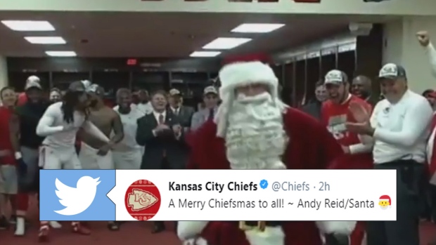 SEE IT: Andy Reid celebrates Chiefs' division title in full Santa suit –  New York Daily News