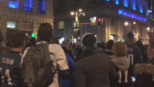 Philly celebrates in the streets after the Eagles win the NFC Championship