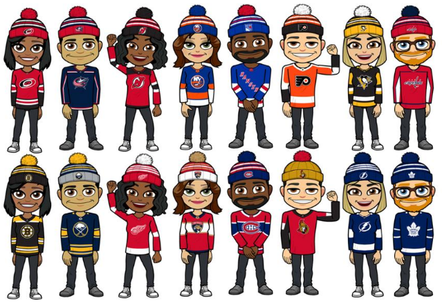 Bitmoji has finally released 31 NHL 